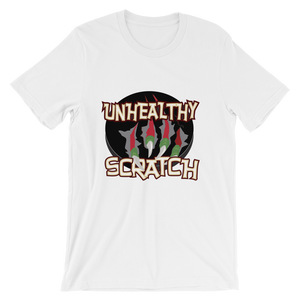Unhealthy Scratch Unisex short sleeve t-shirt